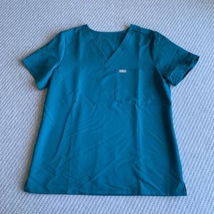 Figs Teal Catarina One Pocket Scrub Top